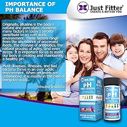 Just Fitter pH Test Strips for Testing Alkaline and