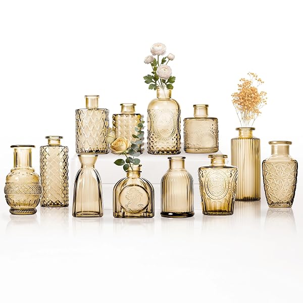 SAWOAKE MINI BUD VASES AS WEDDING CENTERPIECES FOR...