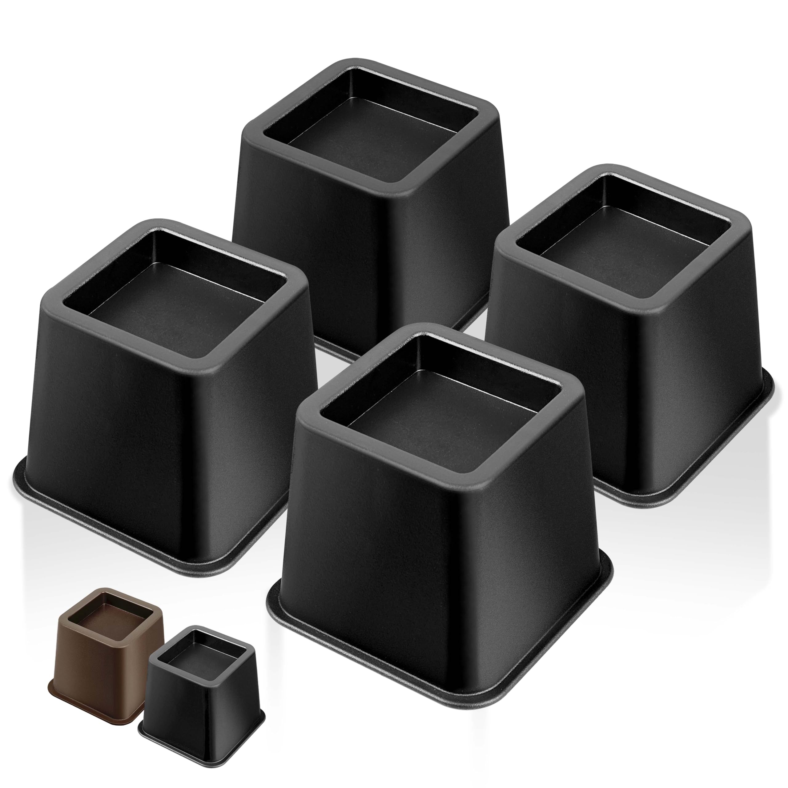 MixDora 4x 3 inch PP Bed Chair Risers Feet Leg Lift Furniture Raisers Stand Dinner Table