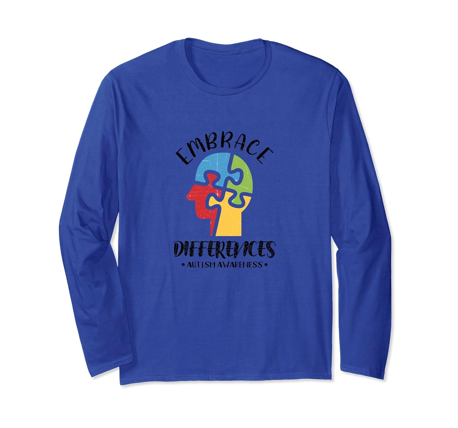 Embrace Differences Shirt Autism Awareness Love Long Sleeve-anz
