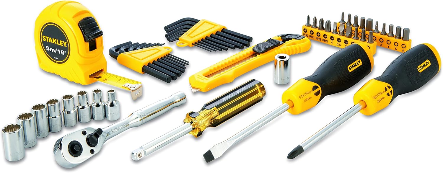 STANLEY STMT0-74864 Tool Composition, Meter, Screwdriver, 1/4 Inch Ratchet, Cutter, Sockets, Male Wrenches - Image 3