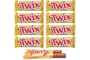 Twix Candy Bars Bulk: 50g Individually Wrapped Full-Size Caramel Cookie Bars - Satisfy Your Sweet Tooth with Twix! (Purpalia Packaging) (8 Pack)