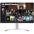 LG Smart Monitor (32SQ730S) - 32-Inch 4K UHD(3840x2160) Display, webOS Smart Monitor, ThinQ Home, Magic Remote, USB Type-C™, 2x5W Stereo Speakers, AirPlay 2, Screen Share, Bluetooth,Silver