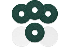 BEILAN 12 Inch Floor Machines Pads Compatible with Oreck Commercial 550MC Orbiter Floor Machine: 3 Kinds Materials are Available to Meet Various Floors (6 Packs）