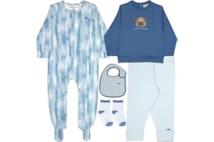 Tommy Bahama 5-Piece Baby Layette Set - Sleeper, Shirt, Pants, Bib, and Socks Bundle for Infants and Babies