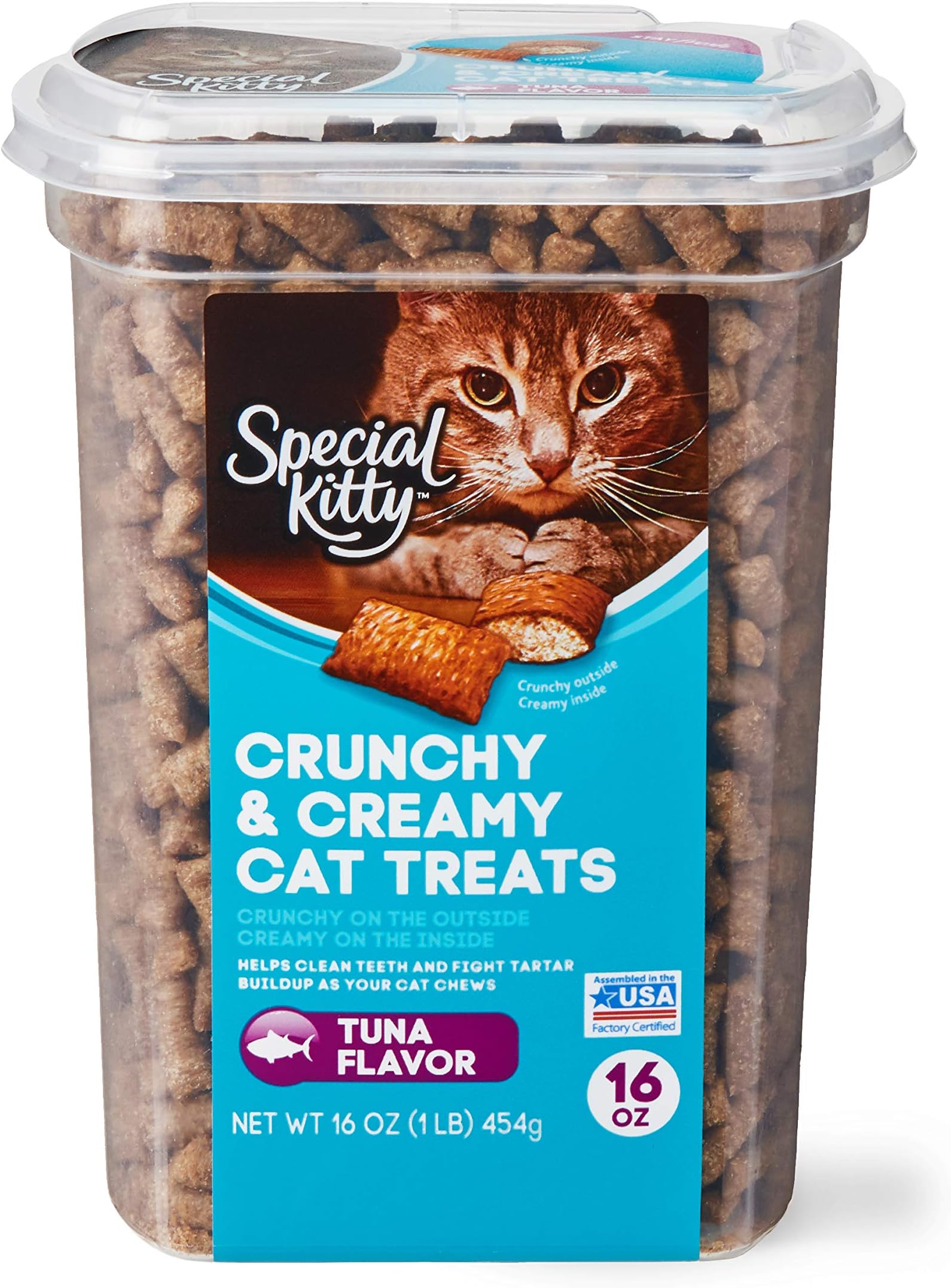Special Kitty Crunchy & Creamy Cat Treats, Tuna Flavor, 16 oz
