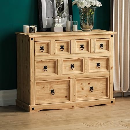 Vida Designs Corona Merchant Chest Of Drawers 9 Drawer Solid