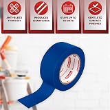 XFasten Professional Blue Painters Tape 2 Inch x 60 Yards 3-Pack Residue Free view 2
