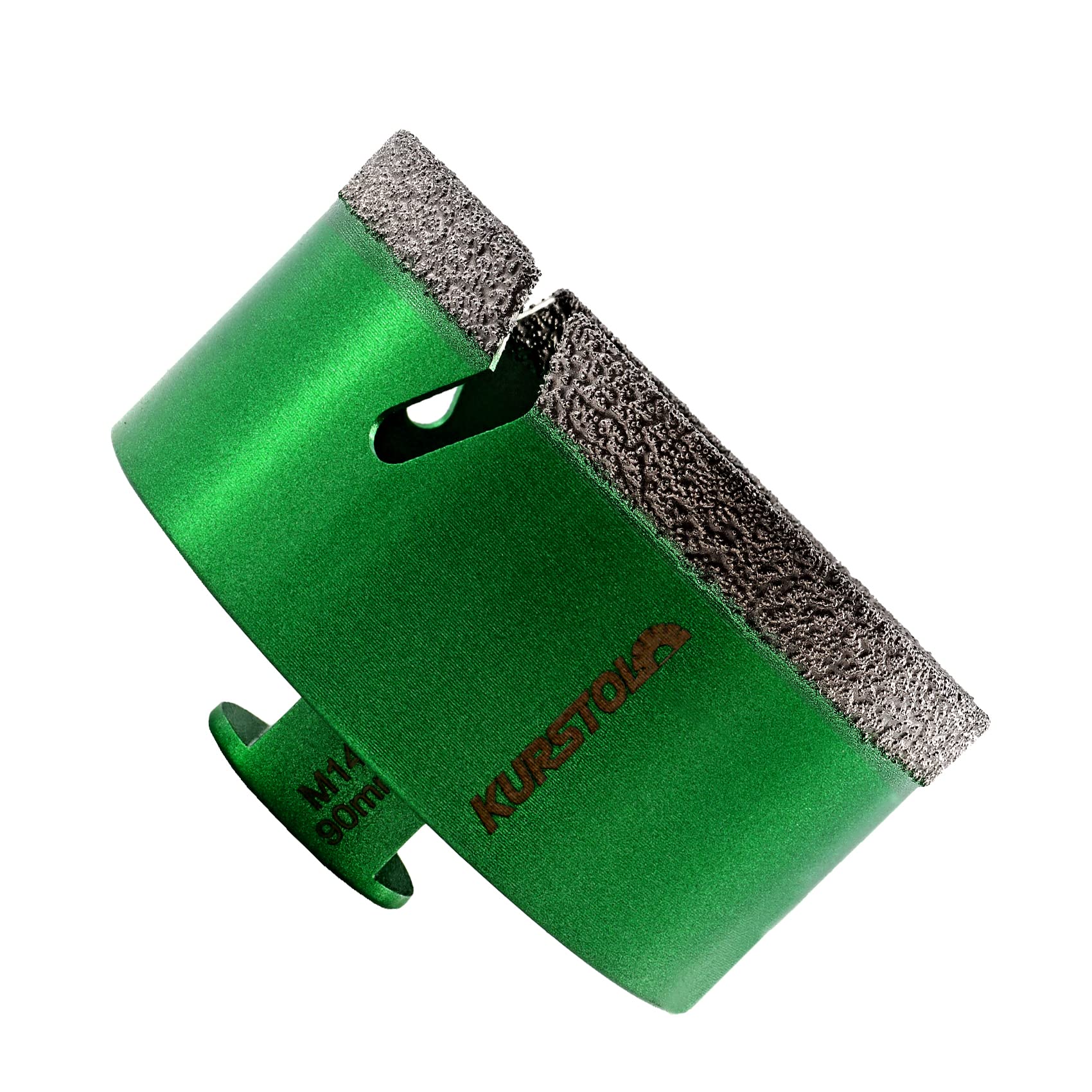 KURSTOL Diamond Core Drill Bits - 90mm with M14 thread Tile Hole Saws for Dry Drilling Porcelain Ceramic Tile Granite Marble Stone Vacuum Brazed Diamond Drill Bit