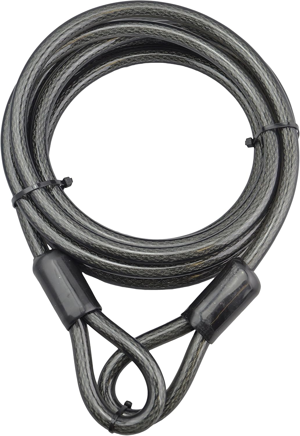 Lumintrail 12mm (1/2 inch) Heavy-Duty Security Cable, Vinyl Coated Braided Steel with Sealed Looped Ends (4', 7', 15' or 30'): Sports & Outdoors