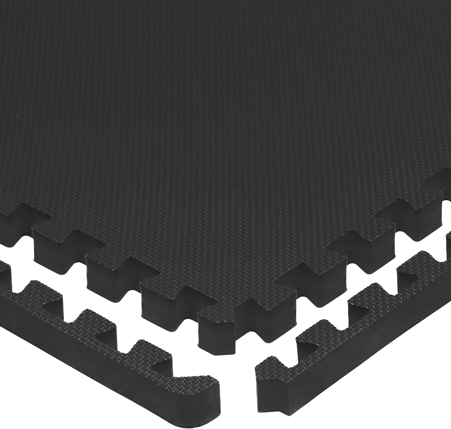 ProsourceFit Extra Thick Puzzle Exercise Mat 1", EVA Foam Interlocking Tiles for Protective, Cushioned Workout Flooring for Home and Gym Equipment, Black : Sports & Outdoors
