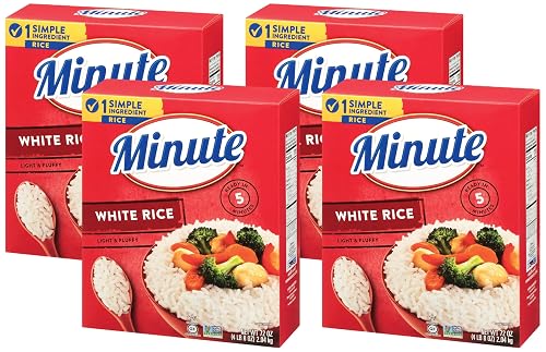 Minute White Rice, Instant White Rice for Quick Dinner Meals, 72-Ounce ...