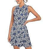 Cucuchy Style Womens Polo Tennis Golf Dresses with Shorts Sleeveless Zip Up Athletic Dress