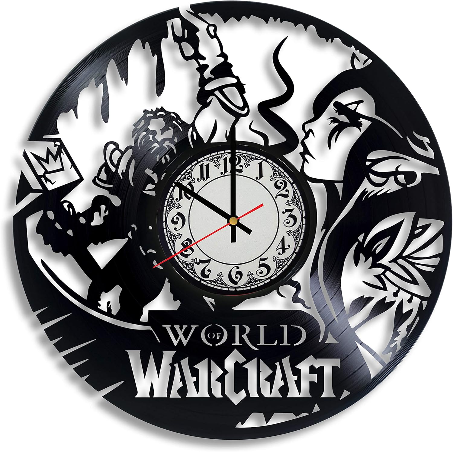 BombStudio World of Warcraft Vinyl Record Wall Clock, World of Warcraft Handmade for Kitchen, Office, Bedroom. World of Warcraft Ideal Wall Poster