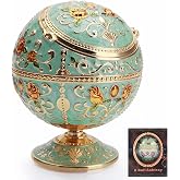 K COOL Windproof Ashtray with Lid Metal Portable Cigarettes Ashtrays for Outdoors Indoors Hand Stamped Pattern Smoking Ashtray Fancy Gift for Men Women(Jade Green)