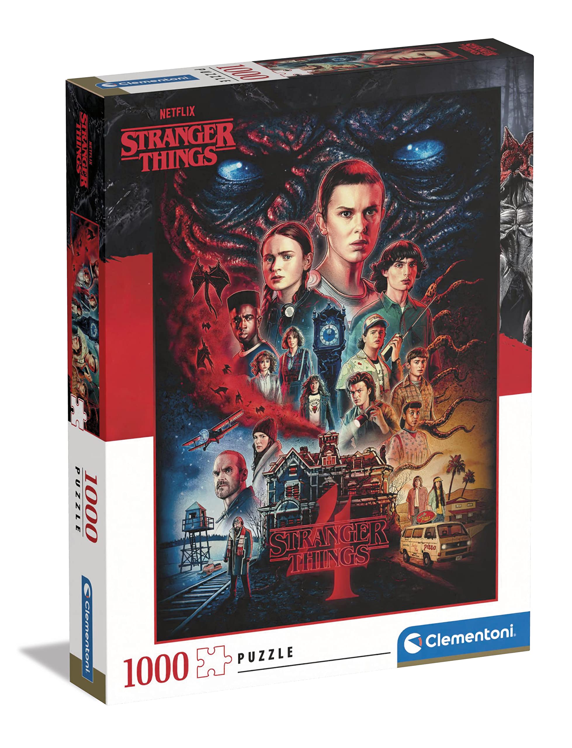 Clementoni - 39686 - Puzzle Stranger Things - Jigsaw Puzzle 1000 Pieces, Jigsaw Puzzle For Adults, Puzzle Netflix - Made In Italy