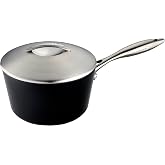 Scanpan Professional 2 qt Nonstick Saucepan with Lid - Metal Utensil Safe, Oven Safe to 500&deg;F, Dishwasher Safe