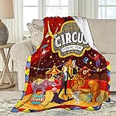 Atthadassi Animal Circus Soft Blanket All Season Throw Blanket Fleece Blankets Bed Sofa 50"x40"