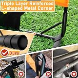 Happy Jump Upgraded Pop Up Football Goals 4x3FT Portable Black Orange view 3