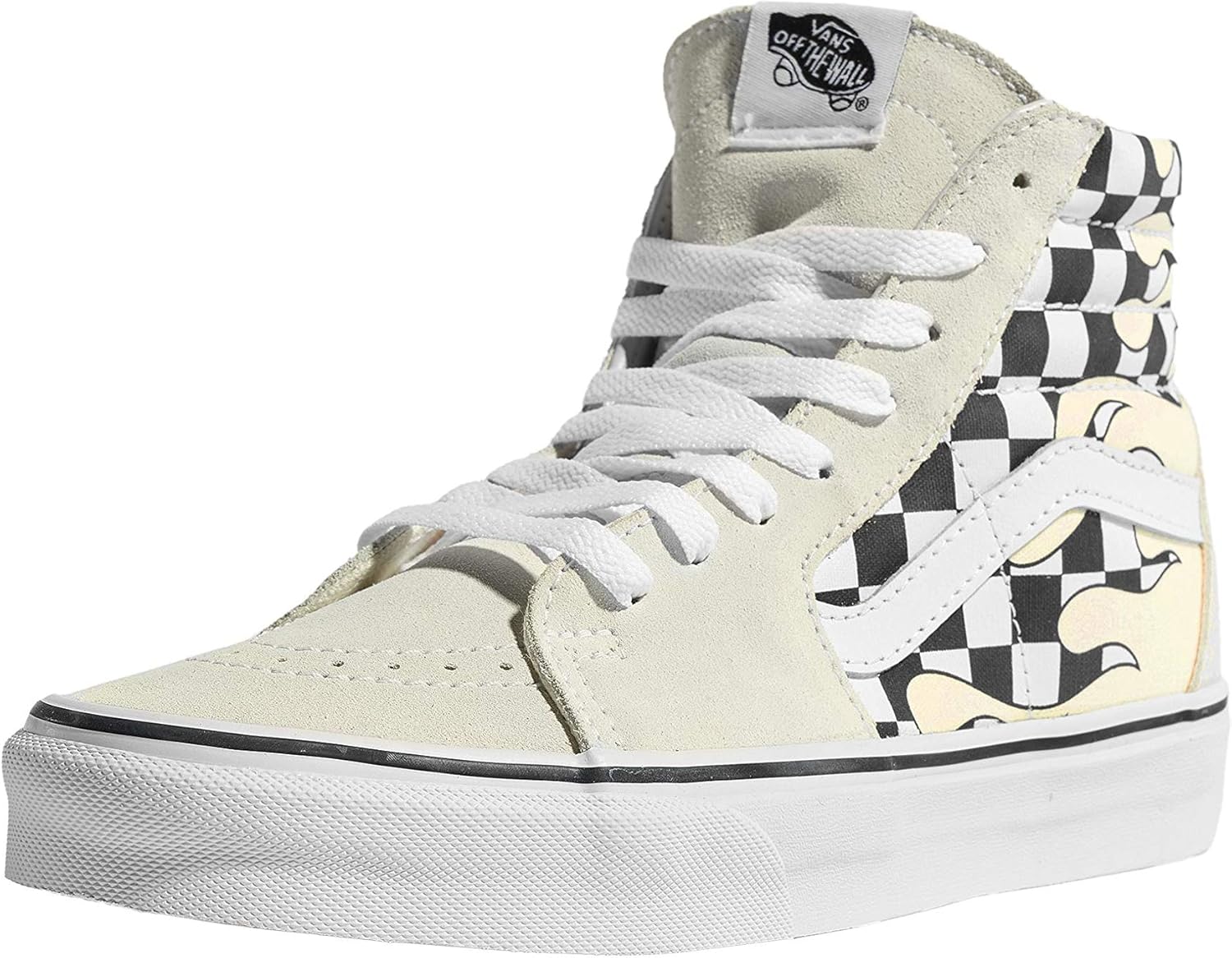 vans sk8 hi checker flame