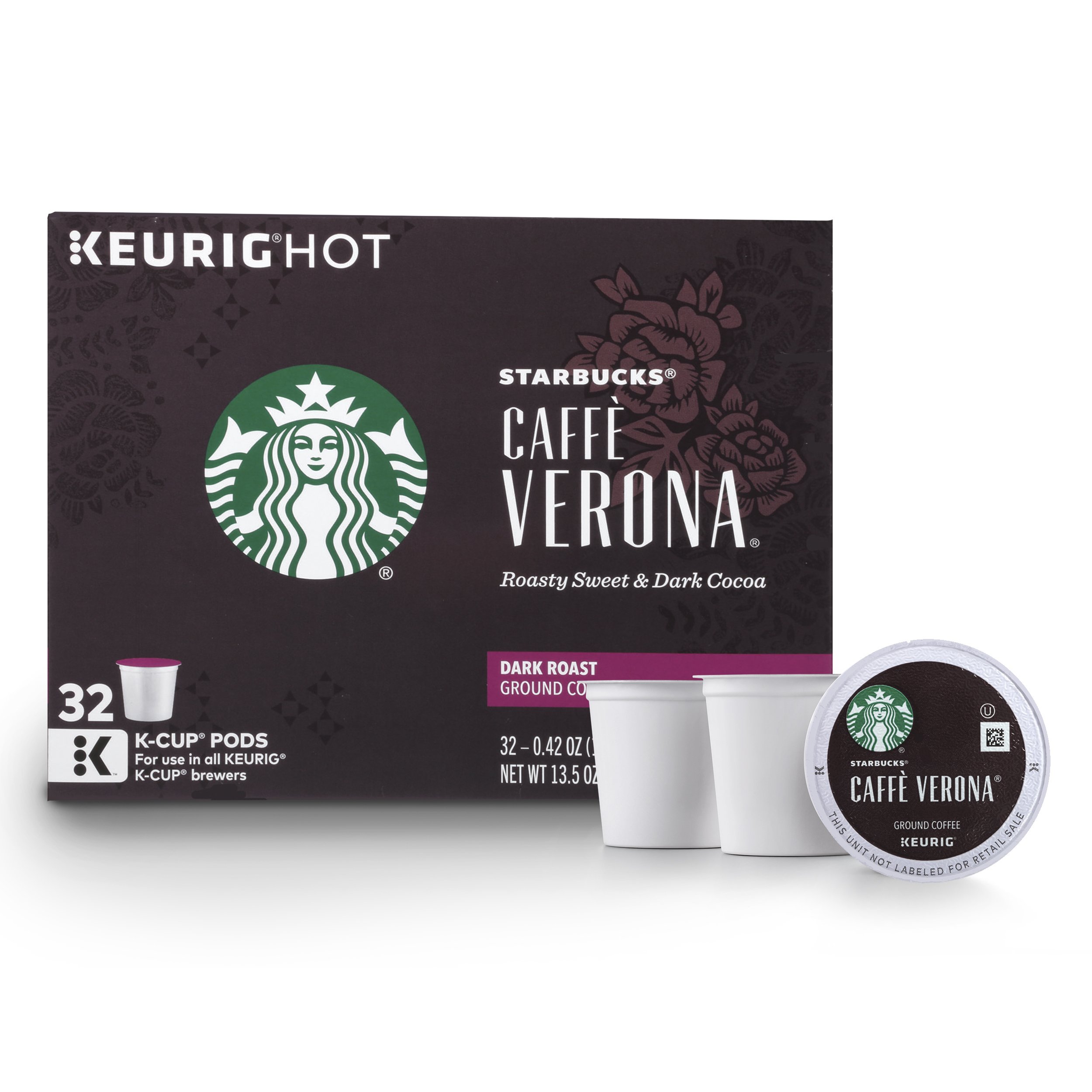 Starbucks Caffe Verona, Dark, KCup Portion Pack for
