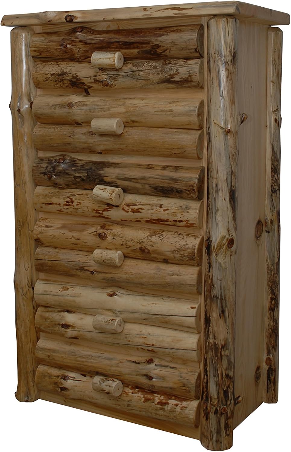 Amazon Com Furniture Barn Usa Rustic Pine Half Log Drawer