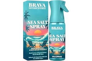 BRAVA NOT TAMED, JUST BRAVA BRAVA Sea Salt Spray for Men - Hair Texturizing Spray - Great Sea Salt Sprays for Hair Men - Adds Effortless Volume and Texture for Men and Women Beach Hair - All Natural - 10 Oz