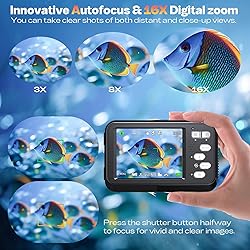 Underwater Camera, UHD 4K 48MP Autofocus Waterproof