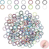300 Pcs Colored Jump Rings 10mm Iron Metal Jump Rings Close O Ring Connectors Jewelry DIY Findings for Jewelry Keychain Choker Earring Necklaces Bracelet Making
