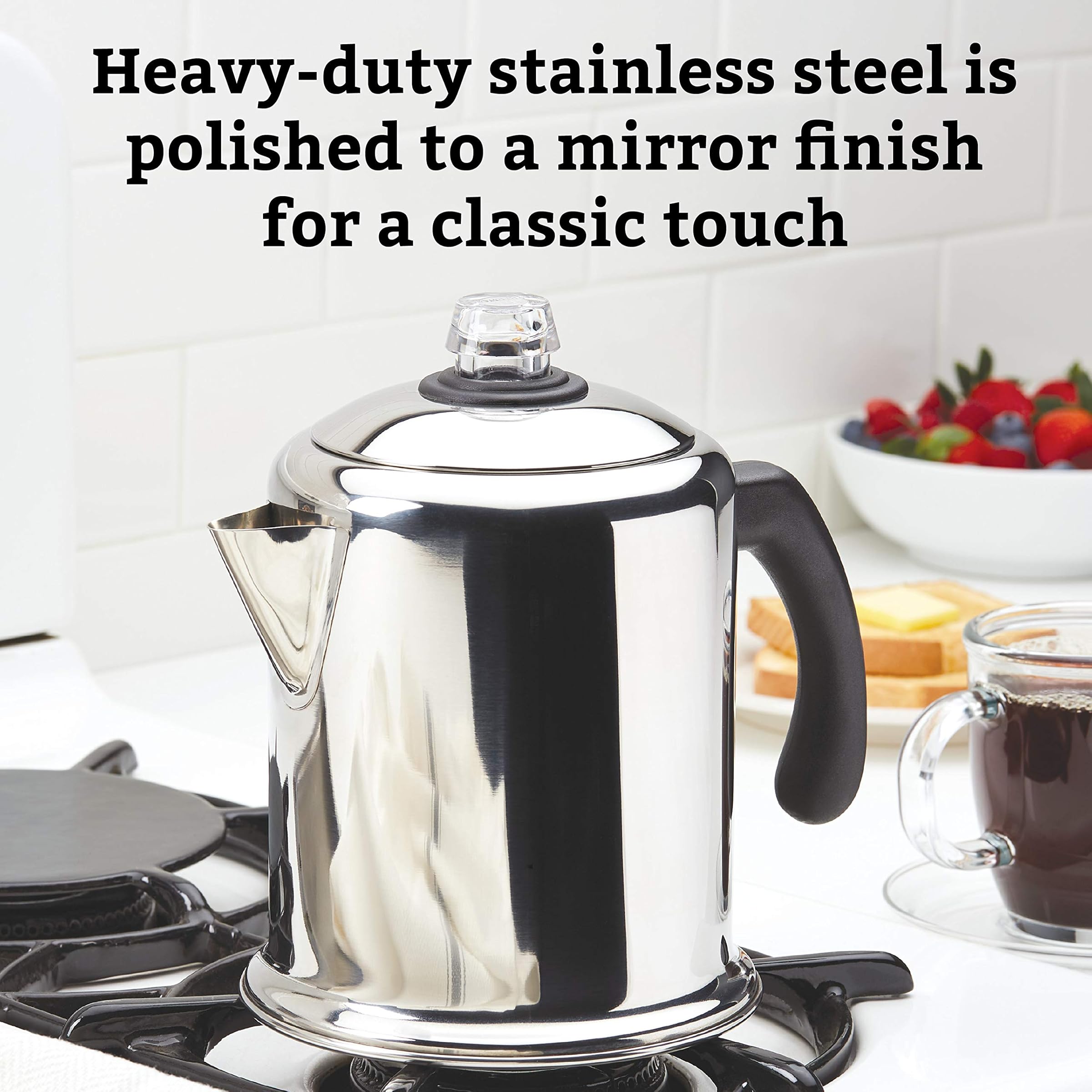 Farberware Classic Stainless Steel Yosemite 8-Cup Coffee Percolator Coffee Percolator Parallel Import