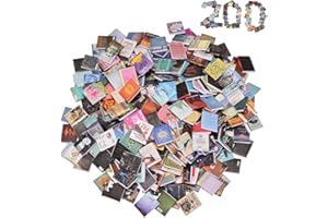 ENVANPTAZ 200 PCS Mini Books for Anxiety Bookshelf, Non-Repeating Book Miniatures Set for Dollhouse Decor, DIY Crafting, Mini House Decor, Living Room, Office, Desk