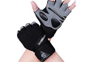 SAWANS Fitness Workout Gloves Gym Weight Lifting Gloves for Men Women Breathable Gymnasium Wrist Support Padded Deadlifts Exercise Training Pull Ups