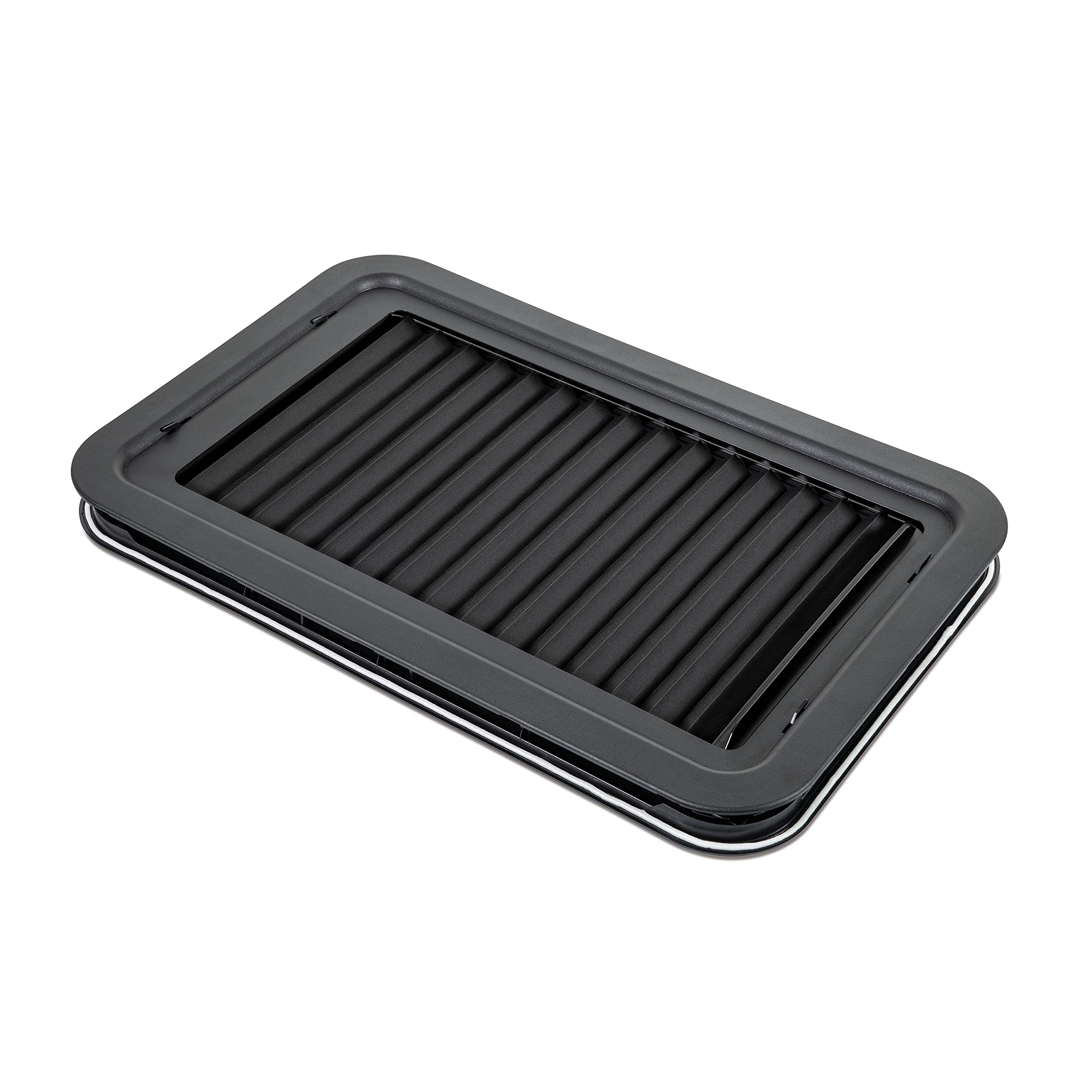 Photo 1 of Lippert Components 806621 Thin Shade Complete Window Kit for RV Entry Doors, Black