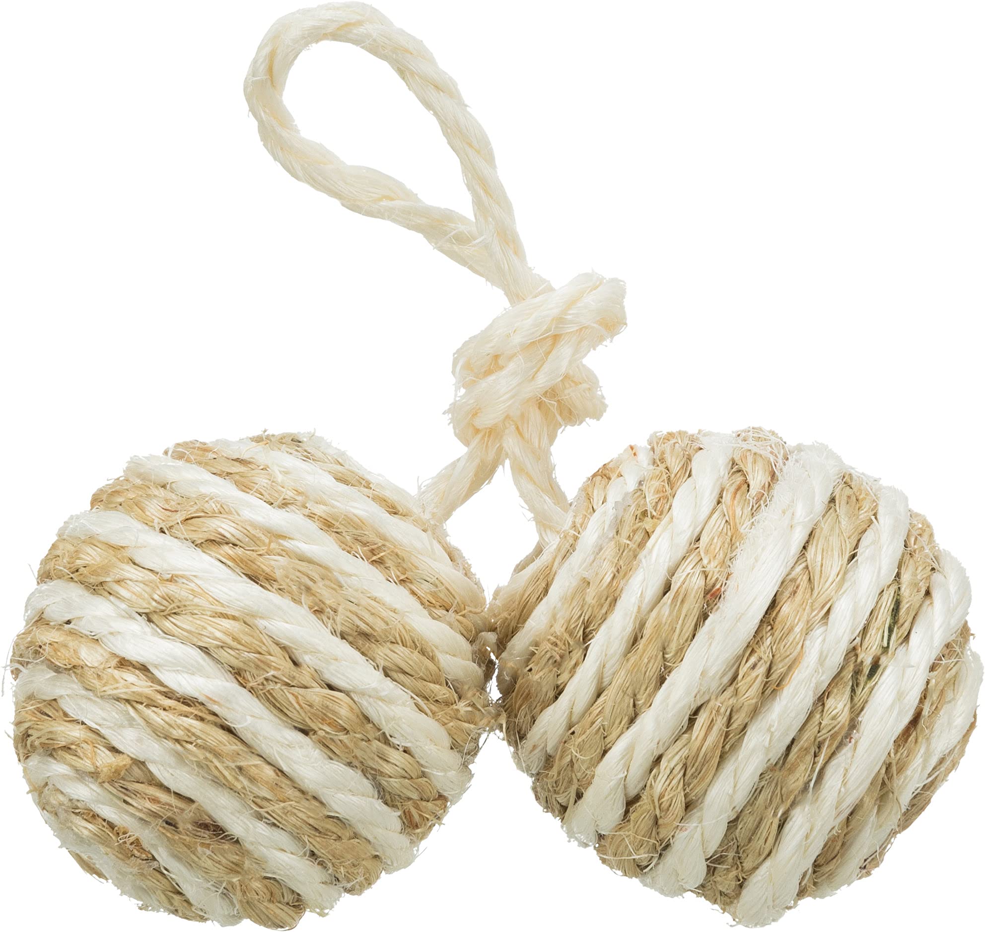 TRIXIE 2 balls on a rope, sisal