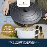 MasterClass Cast Aluminium Oval Casserole Dish 30cm 6L Gift Boxed Black view 6