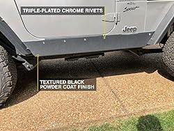 Barricade Rocker Guards Compatible for 97-06 Jeep