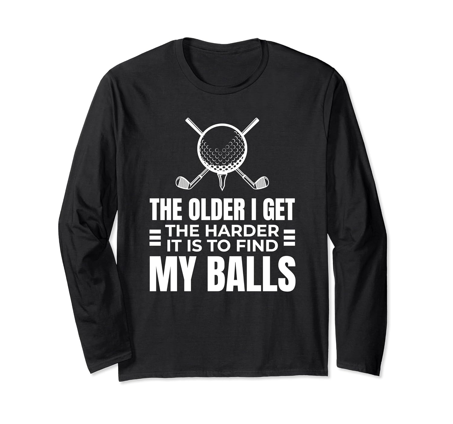 Funny Golf Balls Golfer TShirt Long Sleeve Golf Tee Shirt4LVS