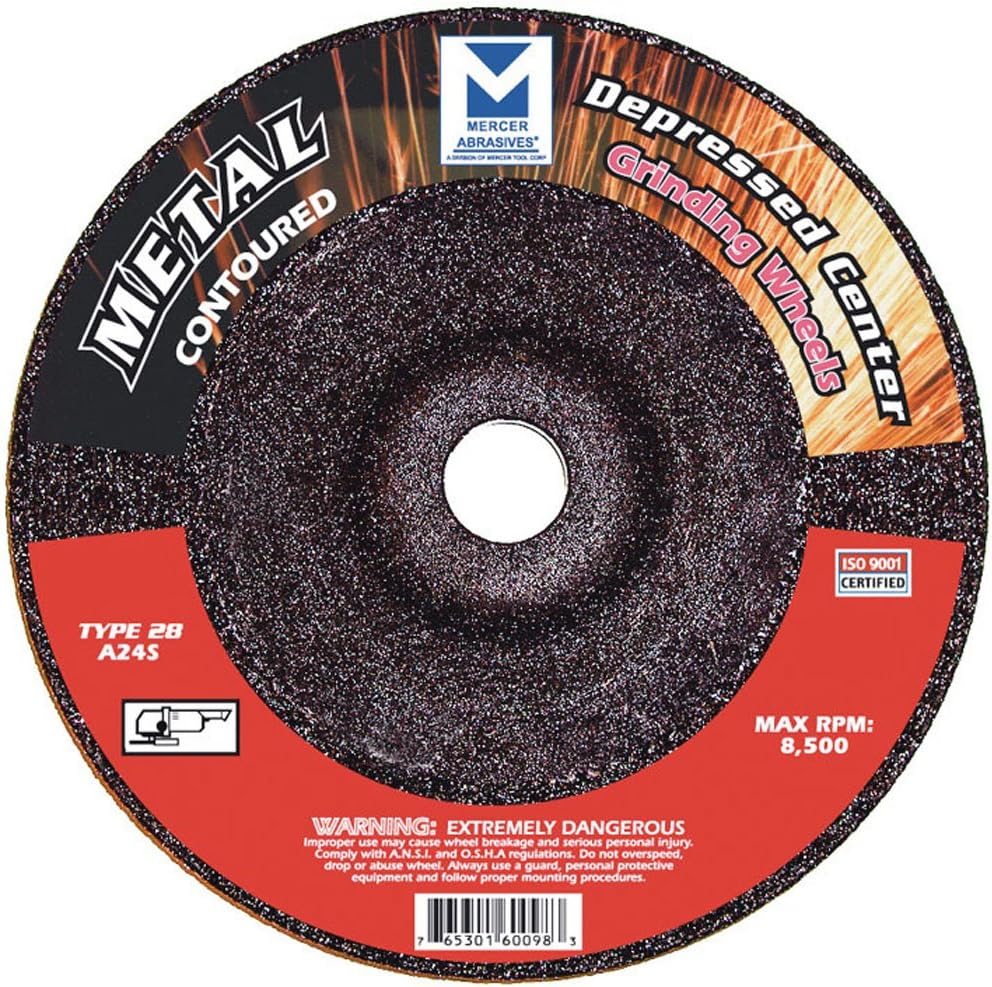 Mercer Abrasives 62801020 Type 28 Contoured Depressed