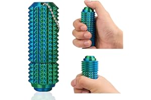 ASCAVS Button Click,Spinners,Pain Stim,3-in-2 Design of Little Ouchies Fidget Toy with Keychain,Spiky Toys Stress Relief for Adults