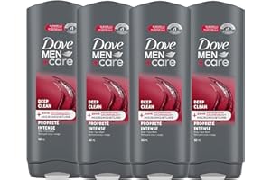 Dove Men+Care Body and Face Wash with 24-hour Nourishing Micromoisture, Deep Clean, Men's Body Wash, 532mL, Pack of 4