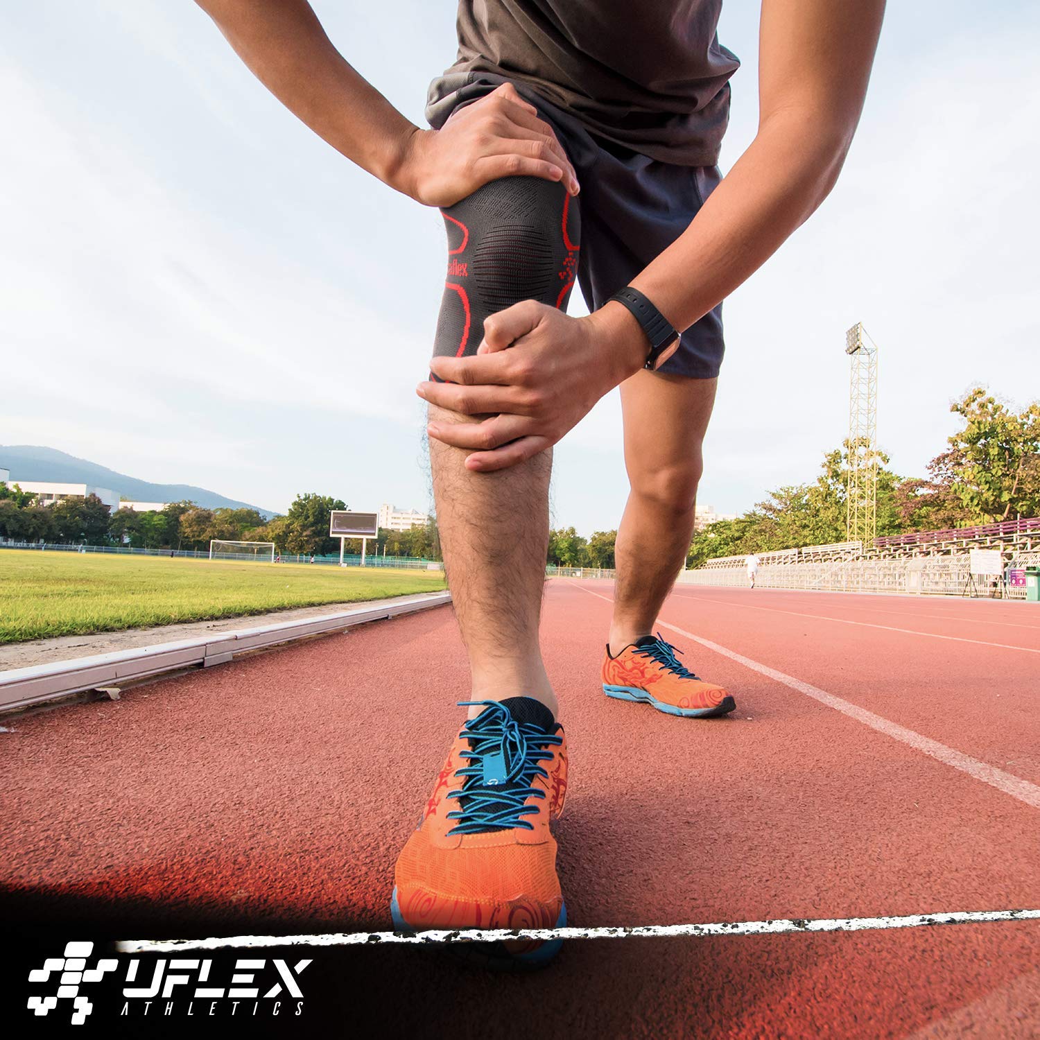 UFlex Athletics Knee Compression Sleeve Support for Running, Jogging