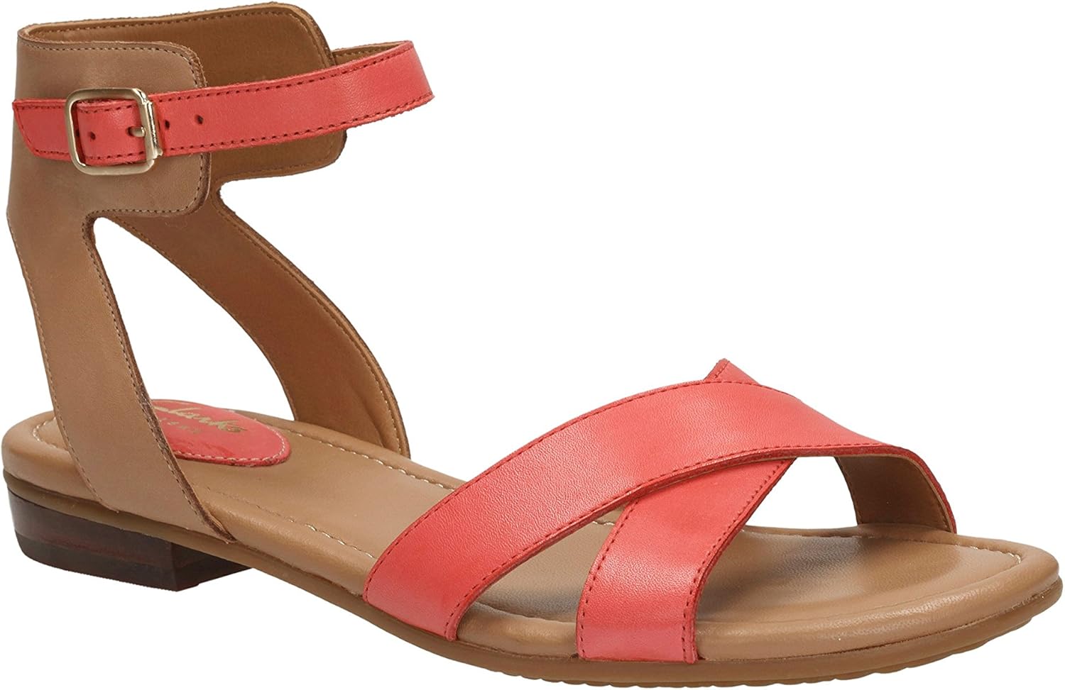 wide fit coral sandals