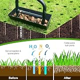 vanpein Lawn Aerator Coring Manual Hollow Tine Aerator with Core Box Black view 2