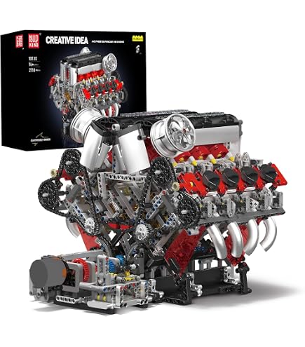 Amazon.com: Mould King 10225 Dodge V8 Engine Building Kit with
