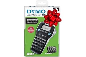 DYMO Label Manager 160 Portable Label Maker Bundle, Easy-to-Use, One-Touch Smart Keys, QWERTY Keyboard, Large Display, for Ho
