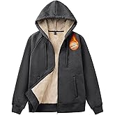 MAGCOMSEN Women's Zip Up Hoodies Sherpa Fleece Lined Sweatshirts Hooded Winter Coat Thick Warm Jackets Casual Cold Weather
