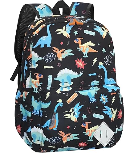 AUUXVA Alphabet Dinosaur Backpack for Kids, Neutral Preschool Toddler Bookbag Boy Girl, Childish Dino Kids Back Pack Kindergarten Children Bag Nursery Junior Primary Student Travel School Bag