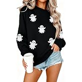 Halloween Sweatshirt Women Spooky Season Sweaters Sequin Skeleton Shirt | Halloween Cute Ghost Graphic Sweatshirts, 50% Cotton, soft, Sequin Dancing Skeleton Sweaters,Halloween Gifts Party Outfits
