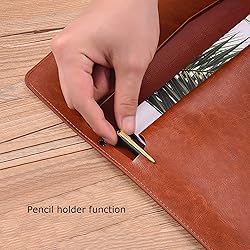 Enyuwlcm PU Leather A4 File Folder Document Holder