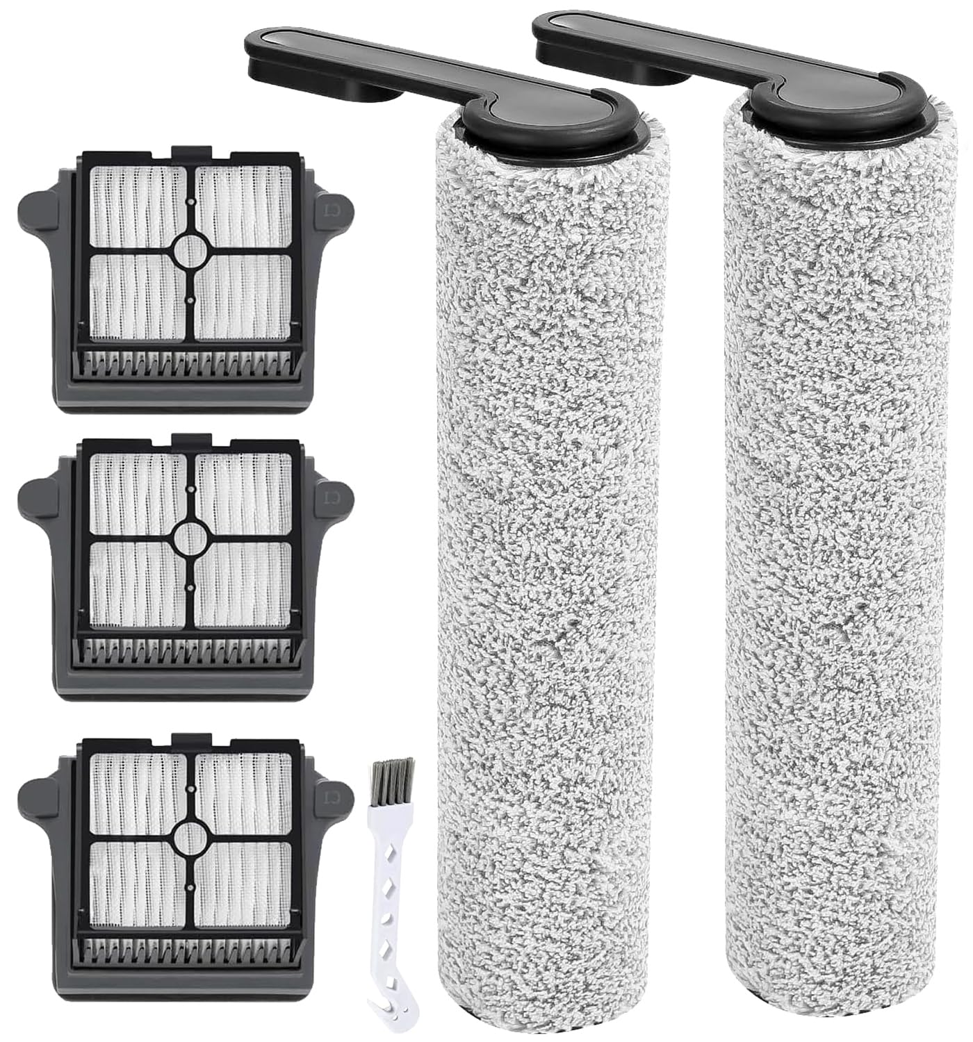 Photo 1 of (6pcs) Replacement Brush Rollers And HEPA Filters Only For Tineco Floor S7 Pro Wet Dry Vacuum Cleaner, Compatible Replacement Parts Accessories Kit Inclue 3 Vacuum Filter, 2 Brush Rollers